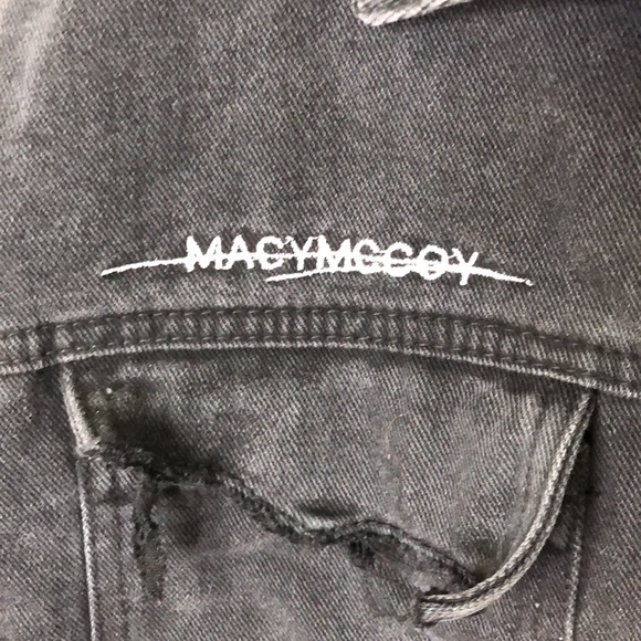 MACY MCCOY Black Denim Designer Jacket - Picture 5 of 6
